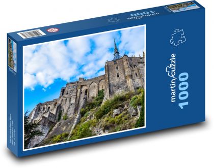 Mont Saint Michel - Francie, kostel - Puzzle 1000 dílků, rozměr 60x46 cm