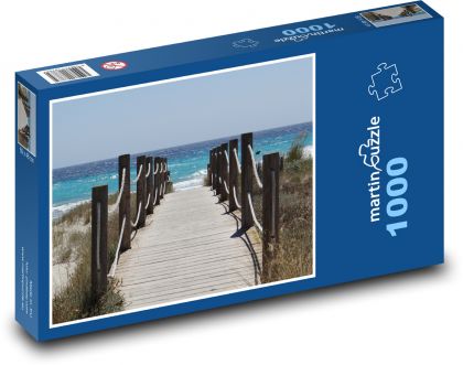 Pláž - molo, moře - puzzle 1000 dílků