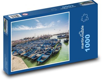 Maroko - lode, prístav - Puzzle 1000 dielikov, rozmer 60x46 cm