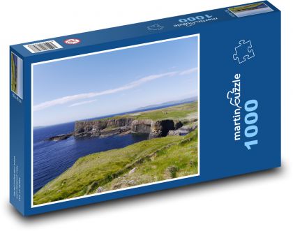 Skotsko - skála, cestovat  - Puzzle 1000 dílků, rozměr 60x46 cm