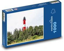 Ostrov Sylt - maják, příroda Puzzle 1000 - 60x46 cm