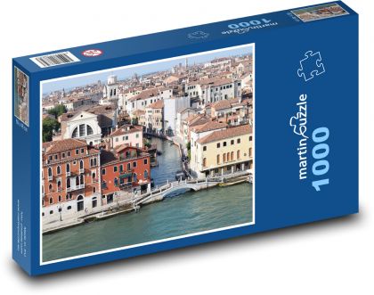Benátky - Itálie, domy - puzzle 1000 dílků