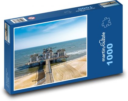 Molo - Morze Bałtyckie, plaża - Puzzle 1000 elementów, rozmiar 60x46 cm