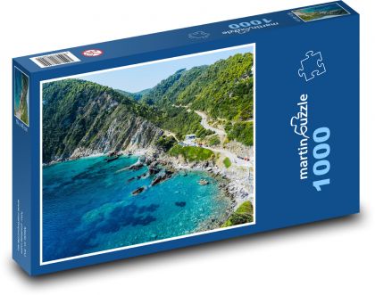 Řecko - Skopelos, pobřeží - Puzzle 1000 dílků, rozměr 60x46 cm