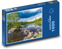 Ostrov - jazero, krajina Puzzle 1000 dielikov - 60 x 46 cm