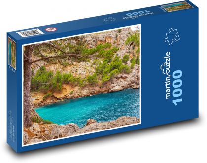 Řeka - Torrent de Pareis, Malorka - Puzzle 1000 dílků, rozměr 60x46 cm