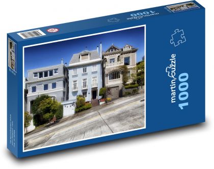 San Francisco - Kalifornia, domy - Puzzle 1000 elementów, rozmiar 60x46 cm
