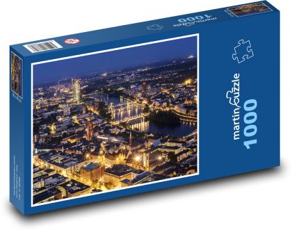 Frankfurt - Německo, město - Puzzle 1000 dílků, rozměr 60x46 cm