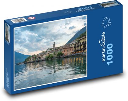 Port - jezioro, miasto - Puzzle 1000 elementów, rozmiar 60x46 cm