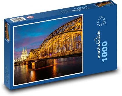 Most - rzeka, architektura - Puzzle 1000 elementów, rozmiar 60x46 cm