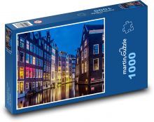 Amterdam - Gebäude, Fluss Puzzle 1000 Teile - 60 x 46 cm
