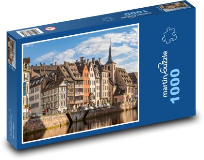 Štrasburg - Francie, budovy - Puzzle 1000 dílků, rozměr 60x46 cm