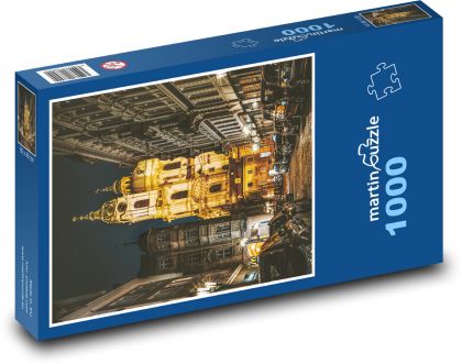Praha - noc, mesto - Puzzle 1000 dielikov, rozmer 60x46 cm