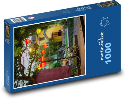 Hoi An - Vjetnam, kolo - Puzzle 1000 dílků, rozměr 60x46 cm