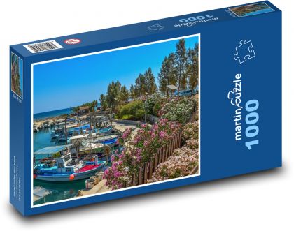 Fishing port - boat, sea - Puzzle 1000 pieces, size 60x46 cm 