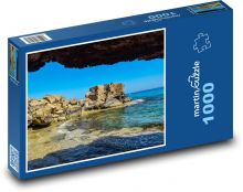 Skalnaté pobrežie - more, skaly Puzzle 1000 dielikov - 60 x 46 cm 
