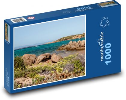 Sardinie - Itálie, moře - Puzzle 1000 dílků, rozměr 60x46 cm