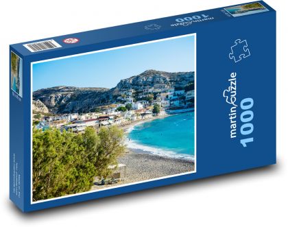 Plaża - piasek, wybrzeże - Puzzle 1000 elementów, rozmiar 60x46 cm