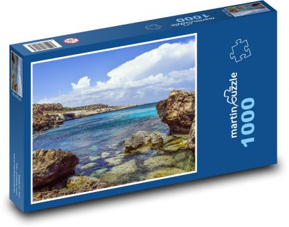 Kypr - Cavo Greko, moře - Puzzle 1000 dílků, rozměr 60x46 cm