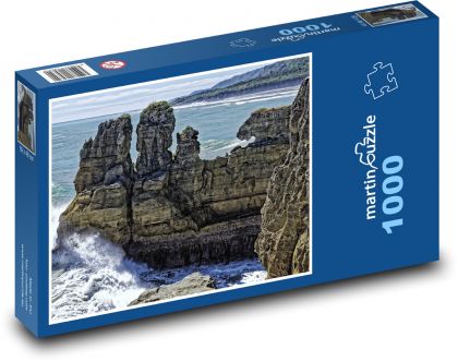 Nowa Zelandia - Park Narodowy Paparoa, Morze - Puzzle 1000 elementów, rozmiar 60x46 cm