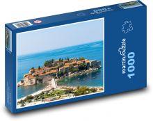 Sveti Stefan - Čierna Hora, ostrov Puzzle 1000 dielikov - 60 x 46 cm 