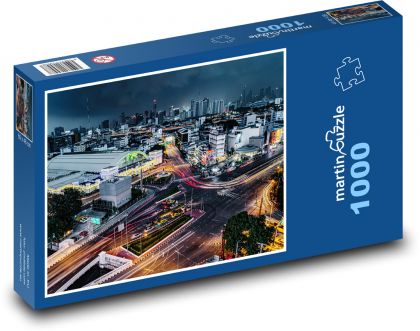 Město - Bangkok, Thajsko - Puzzle 1000 dílků, rozměr 60x46 cm