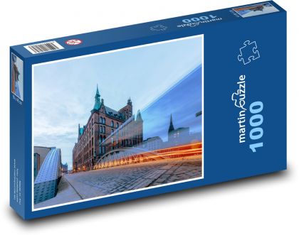Hamburg - Speicherstadt, most - Puzzle 1000 elementów, rozmiar 60x46 cm