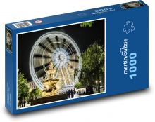 Obří kolo - noční život, město Puzzle 1000 dílků - 60 x 46 cm