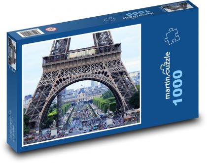 Eifellova věž - oblouk, Francie - Puzzle 1000 dílků, rozměr 60x46 cm