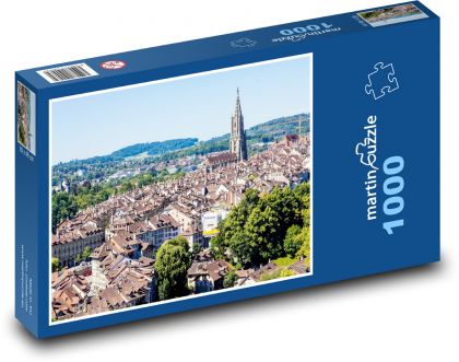 Budovy - město, architektura - Puzzle 1000 dílků, rozměr 60x46 cm