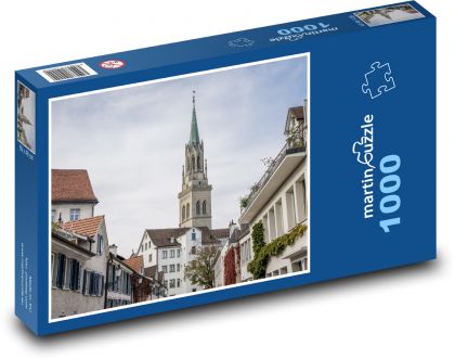 Švýcarsko - Evropa, historické centrum  - Puzzle 1000 dílků, rozměr 60x46 cm