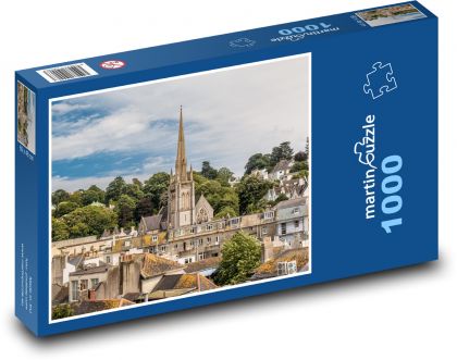 Anglie - město, domy  - Puzzle 1000 dílků, rozměr 60x46 cm