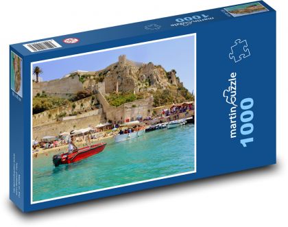 Prístav - lode, pobrežie - Puzzle 1000 dielikov, rozmer 60x46 cm