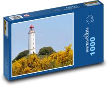 Latarnia morska - wybrzeże, wieża Puzzle 1000 elementów - 60x46 cm