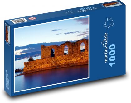 Chorvatsko - ostrov Krk, moře - Puzzle 1000 dílků, rozměr 60x46 cm