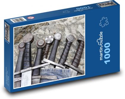 Meče - středověký, ostří - puzzle 1000 dílků
