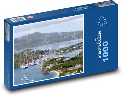Antigua - karibské moře, lodě  - puzzle 1000 dílků