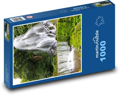 Vodopády - Azory, Portugalsko - Puzzle 1000 dílků, rozměr 60x46 cm