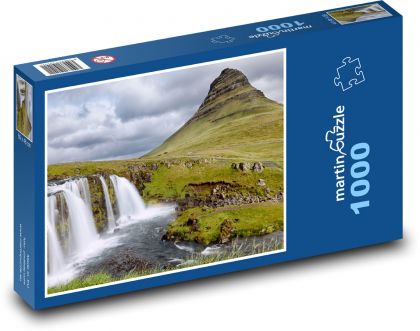 Vodopád - príroda, skala - Puzzle 1000 dielikov, rozmer 60x46 cm