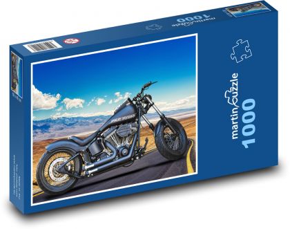 Harley Davidson - motorka, chopper - Puzzle 1000 dílků, rozměr 60x46 cm
