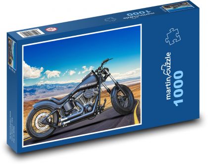Čierna motorka - Puzzle 1000 dielikov, rozmer 60x46 cm