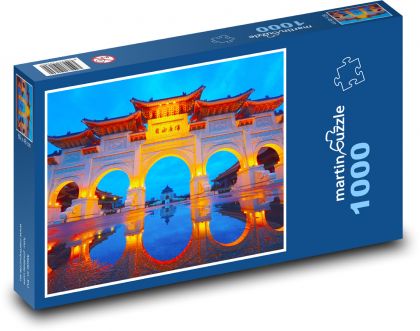 Taipei - Taiwan, noční město - puzzle 1000 dílků