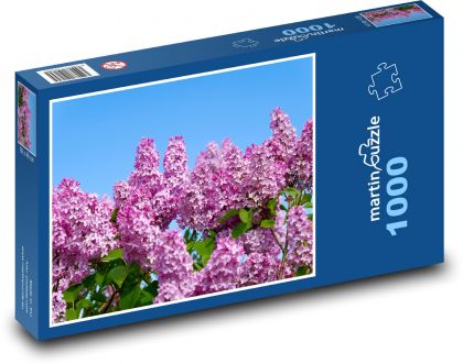 Ružová fialová - ker, kvety - Puzzle 1000 dielikov, rozmer 60x46 cm