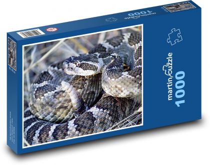 Had - chřestýš, zvíře - Puzzle 1000 dílků, rozměr 60x46 cm
