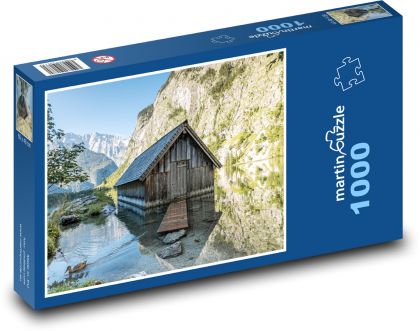 Berchtesgaden - jezero, Německo - Puzzle 1000 dílků, rozměr 60x46 cm