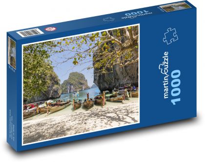 Lodě - Asie, Thajsko - Puzzle 1000 dílků, rozměr 60x46 cm