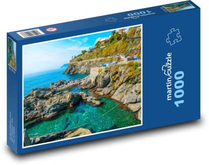 Morze - brzeg morza, woda - Puzzle 1000 elementów, rozmiar 60x46 cm