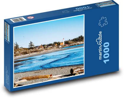 Oceán - maják, pláž - Puzzle 1000 dielikov, rozmer 60x46 cm