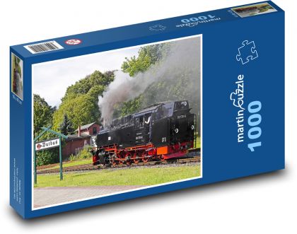 Parná lokomotíva - Putbus Station, Nemecko - Puzzle 1000 dielikov, rozmer 60x46 cm