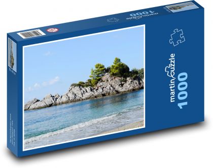 Pláž - skála, ostrov - Puzzle 1000 dílků, rozměr 60x46 cm